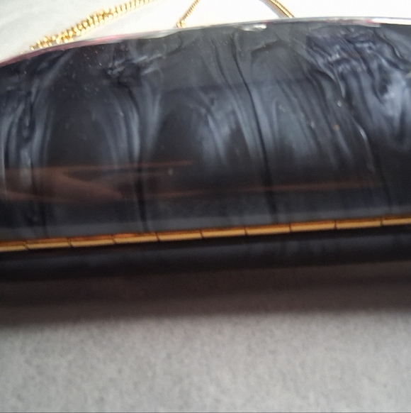 NWT Marbled Acrylic Evening Clutch Bag - Picture 5 of 9